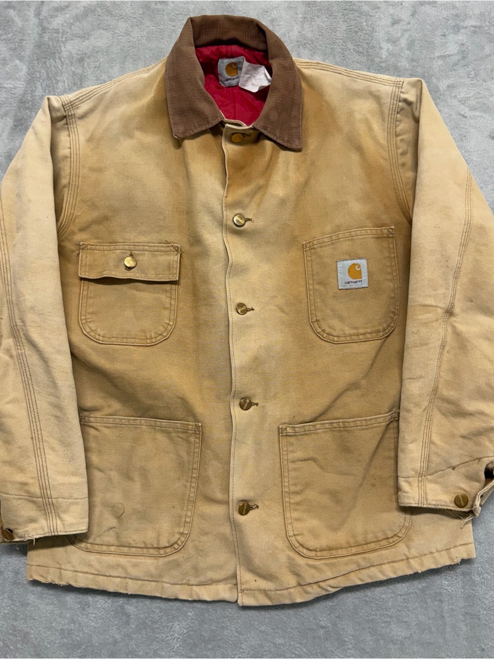 Vintage Carhartt Quilt Lined Chore Coat Jacket Mens 40 Made in USA